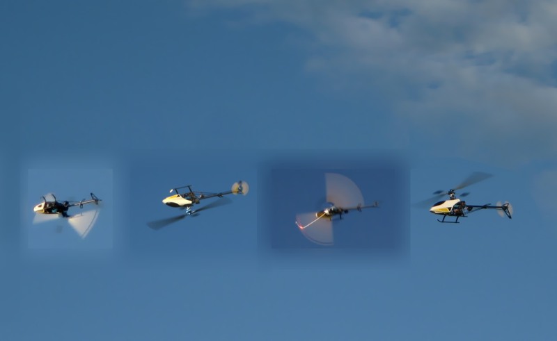 Copter Vorbeiflug mit Rolle