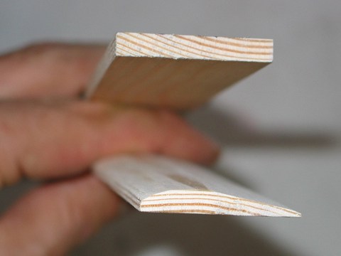 Holzrotorbltter beim Schleifen