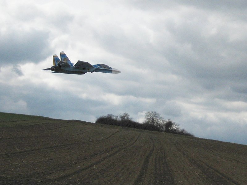 Sukhoi beim Erstflug