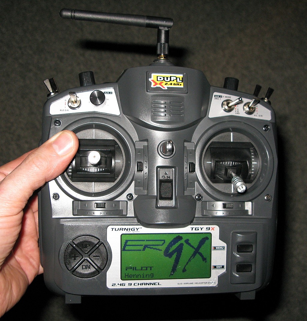 Turnigy-Sender mit ER9x-Firmware
